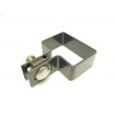 Clemă panou pe stâlp 60x40mm / 4mm / finală / ZN+PVC7016