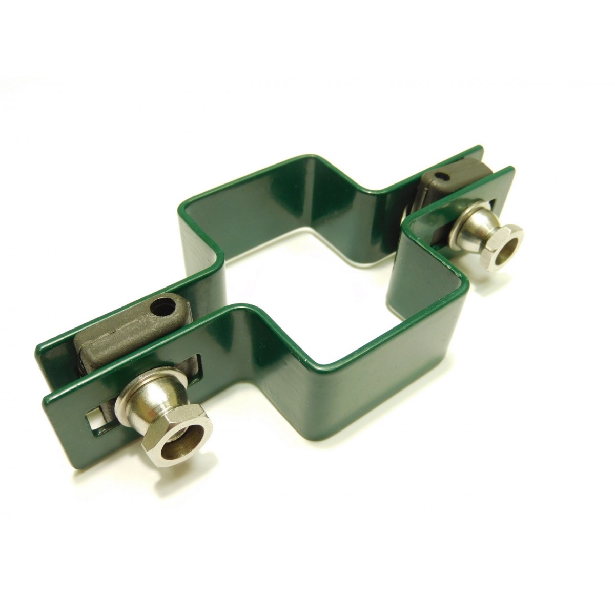 Clemă panou pe stâlp 60x40mm / 4mm / continuă / ZN+PVC6005
