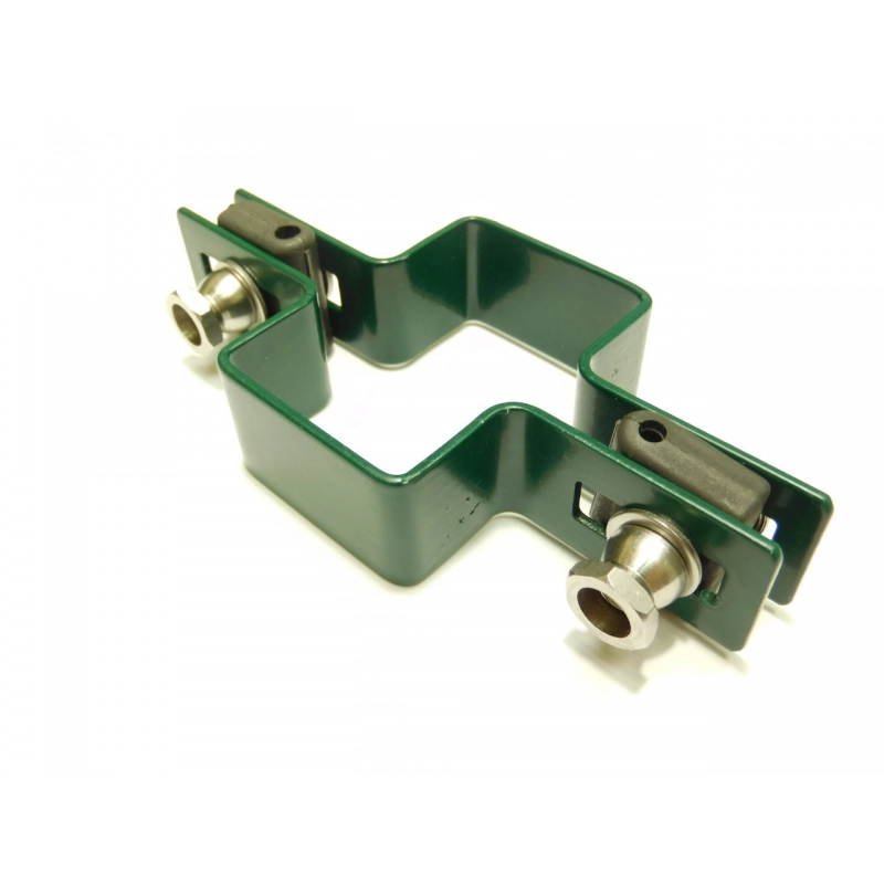 Clemă panou pe stâlp 60x40mm / 5mm / continuă / ZN+PVC6005