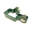 Clemă panou pe stâlp 60x40mm / 4mm / colț / ZN+PVC6005