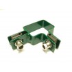 Clemă panou pe stâlp 60x40mm / 5mm / colț / ZN+PVC6005