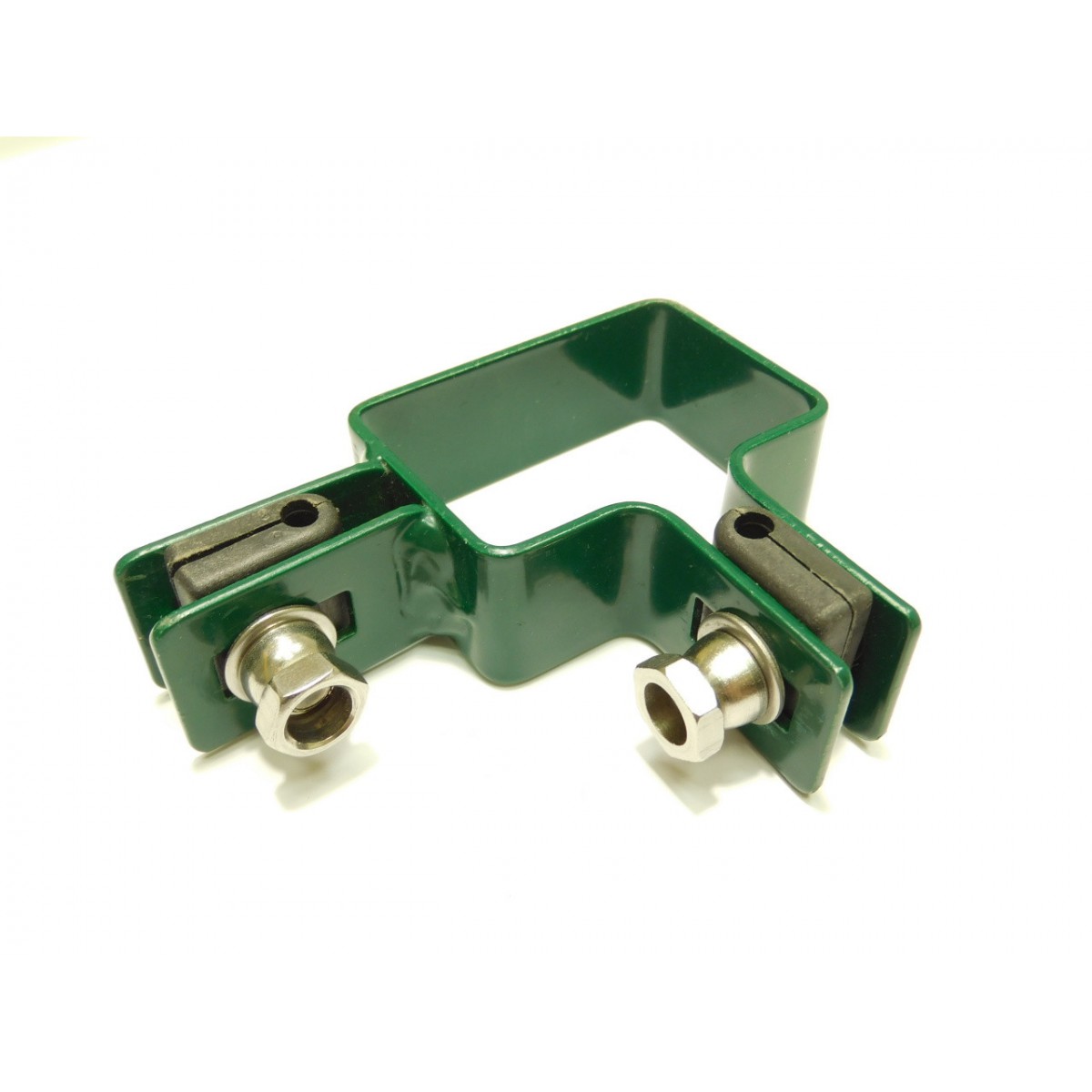 Clemă panou pe stâlp 60x40mm / 5mm / colț / ZN+PVC6005