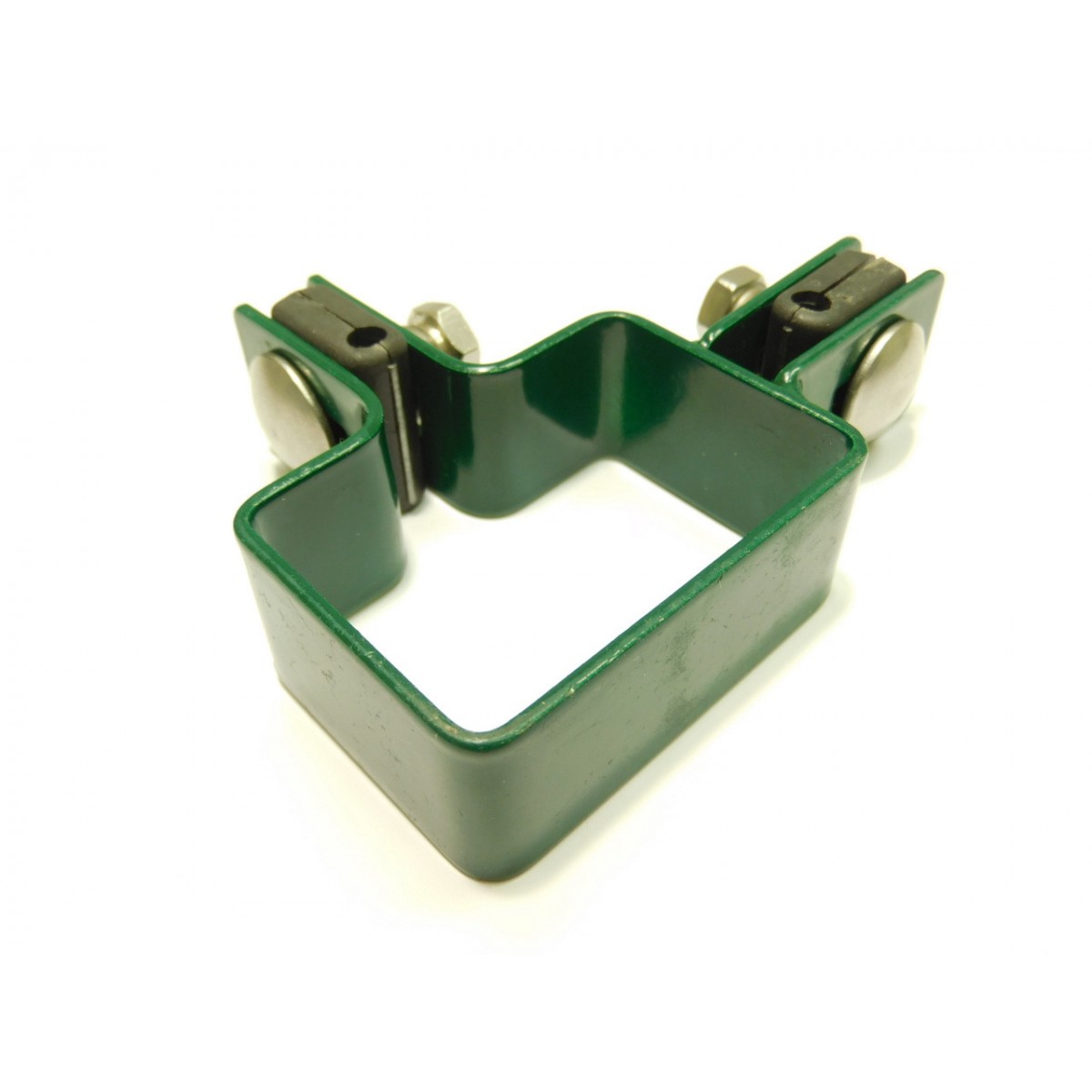 Clemă panou pe stâlp 60x40mm / 5mm / colț / ZN+PVC6005
