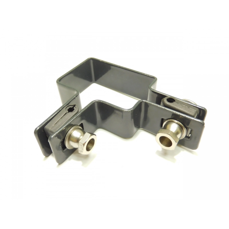 Prindere panou pe stâlp 60x40mm / 5mm / colț / ZN+PVC7016