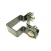 Prindere panou pe stâlp 60x40mm / 5mm / colț / ZN+PVC7016