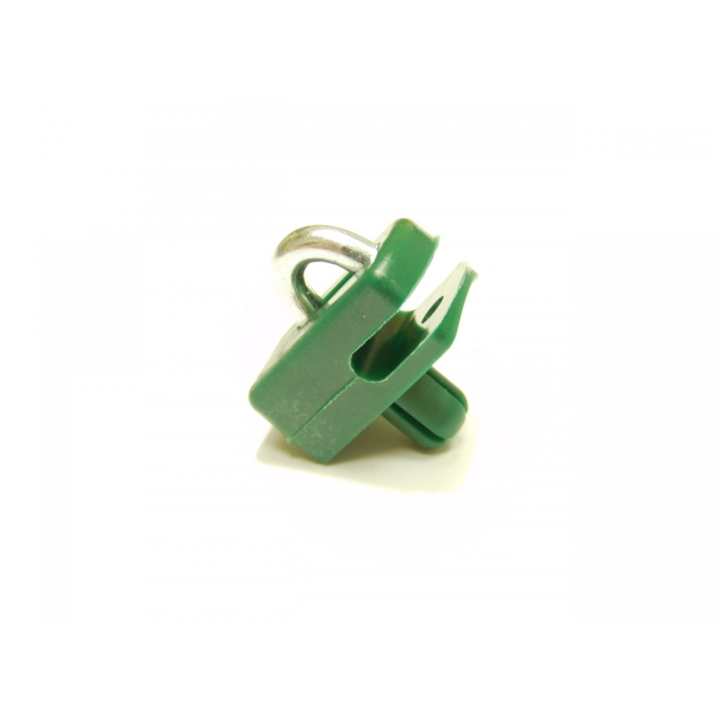 Clemă de ghidare cu clanță pe sârmă de tensionare / verde / ambalaj 10 buc