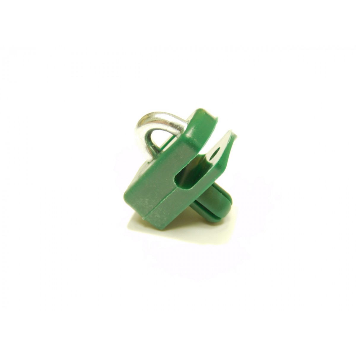 Clemă de ghidare cu clanță pe sârmă de tensionare / verde / ambalaj 10 buc