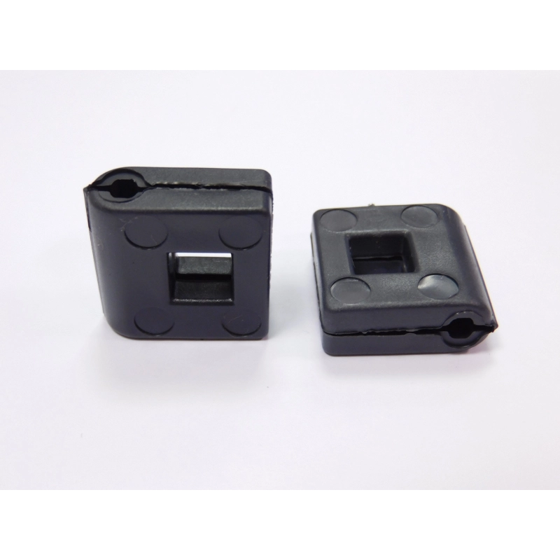 Distanțier PVC pe clemă / 4mm / negru / (pac. 10buc)