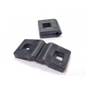 Distanțier PVC pe clemă / 4mm / negru / (pac. 10buc)