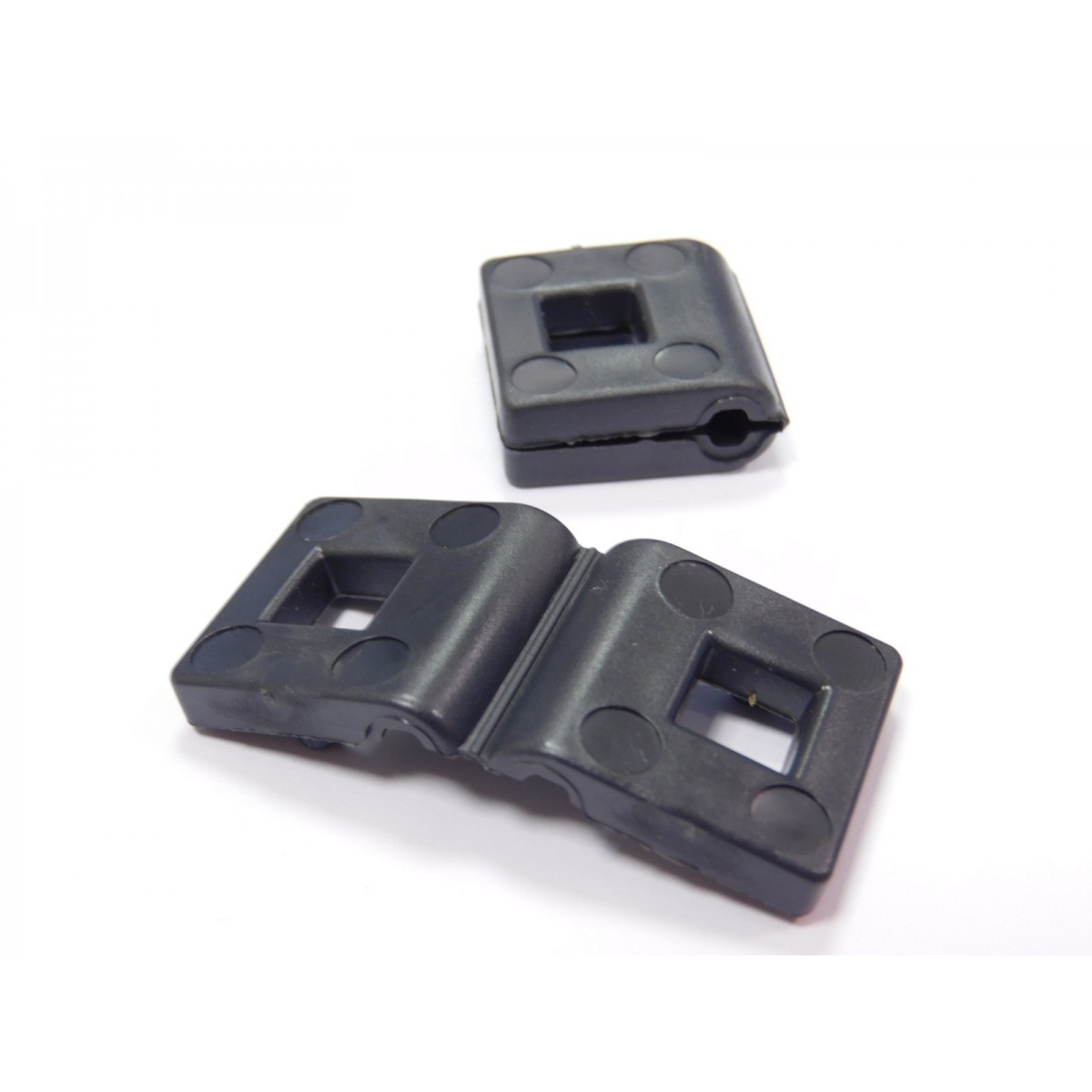 Distanțier PVC pe clemă / 4mm / negru / (pac. 10buc)