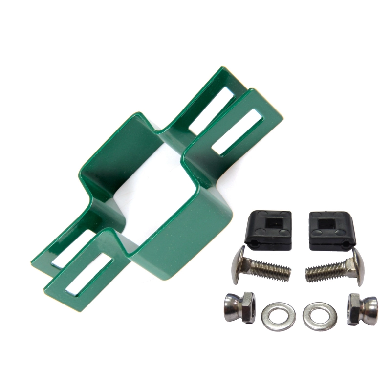 Clemă panou pe stâlp 60x40mm / 4mm / continuă / ZN+PVC6005