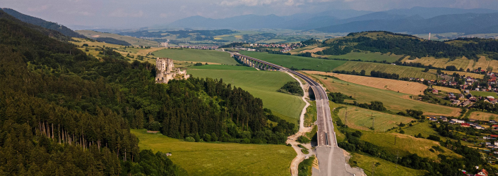 Împletiturile de plasă pe noile secțiuni de autostrăzi slovace